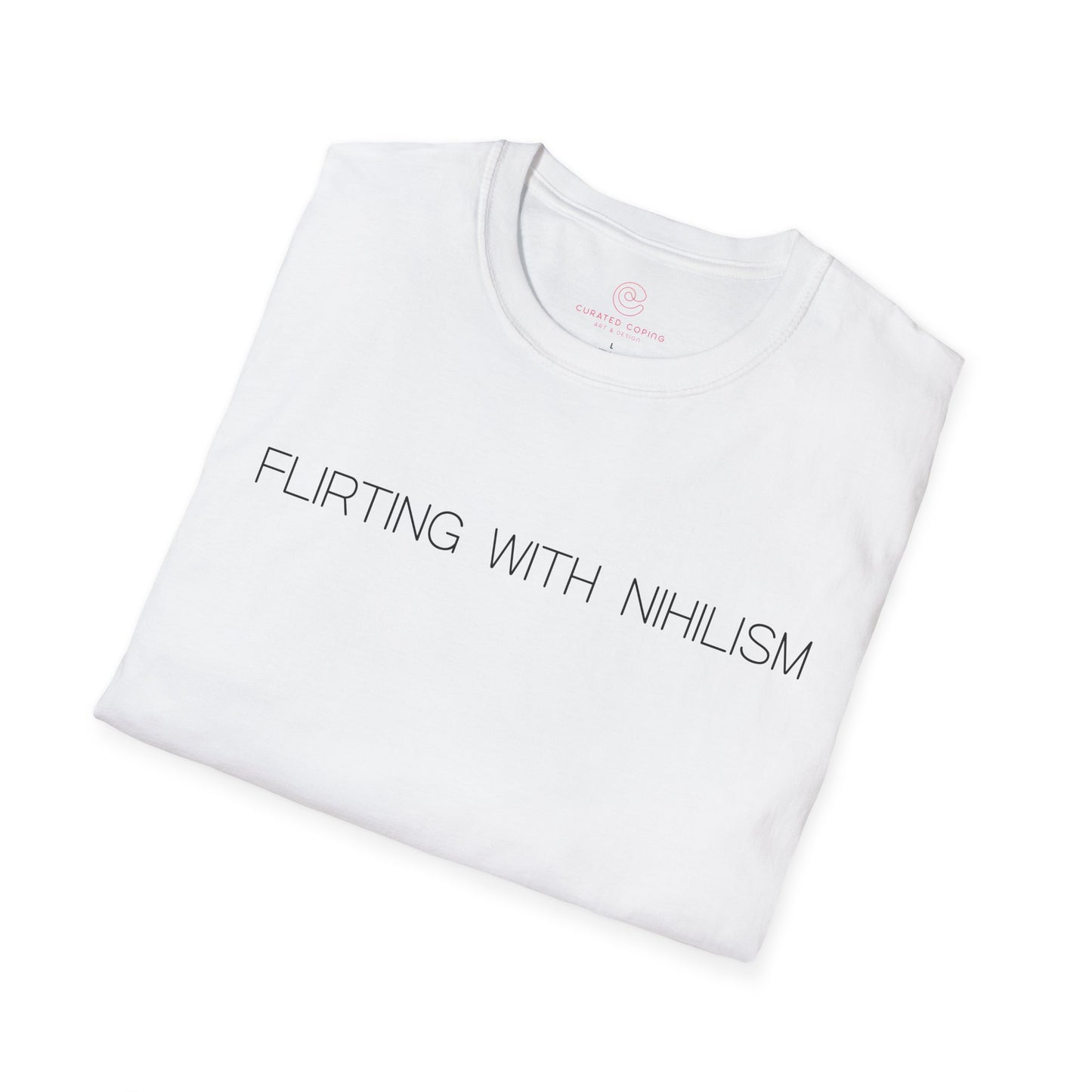 Flirting With Nihilism Graphic Tee Funny Gift for Dark Humor Lovers and Deep Thinkers