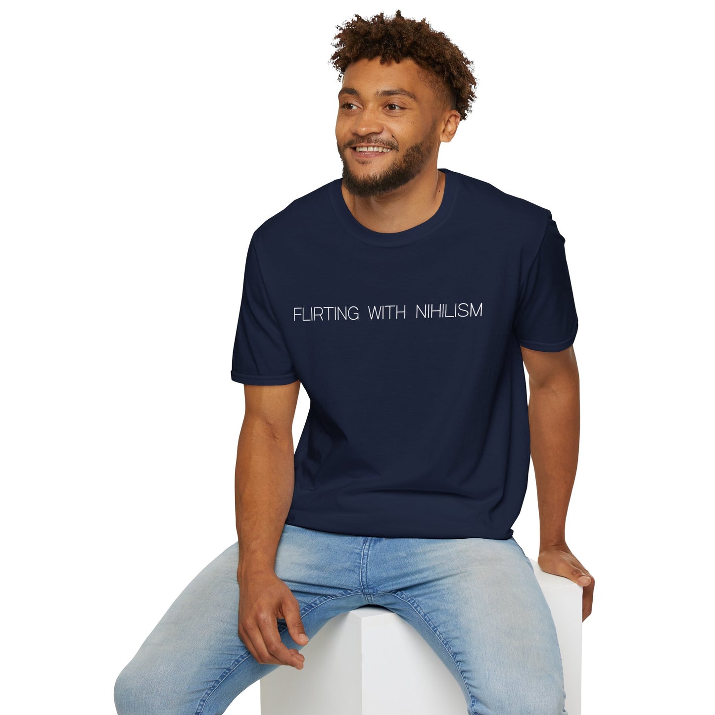 Flirting With Nihilism Graphic Tee Funny Gift for Dark Humor Lovers and Deep Thinkers