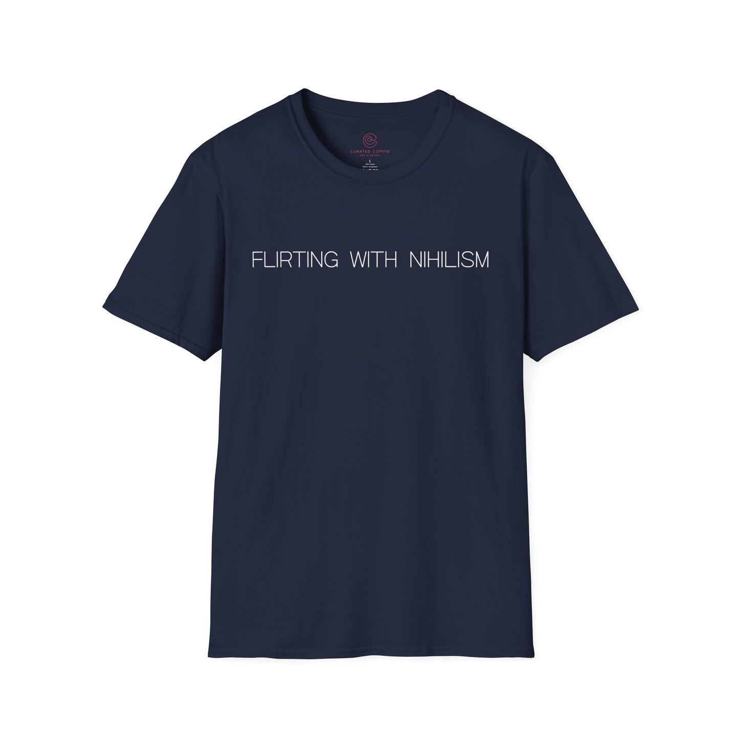 Flirting With Nihilism Graphic Tee Funny Gift for Dark Humor Lovers and Deep Thinkers
