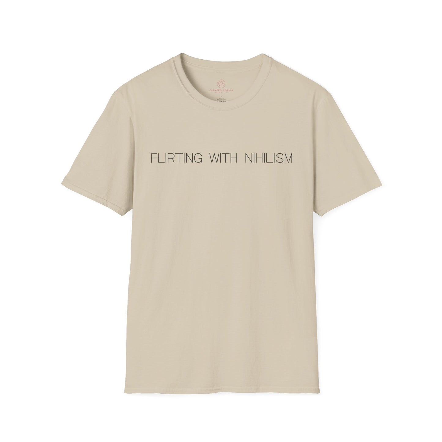 Flirting With Nihilism Graphic Tee Funny Gift for Dark Humor Lovers and Deep Thinkers