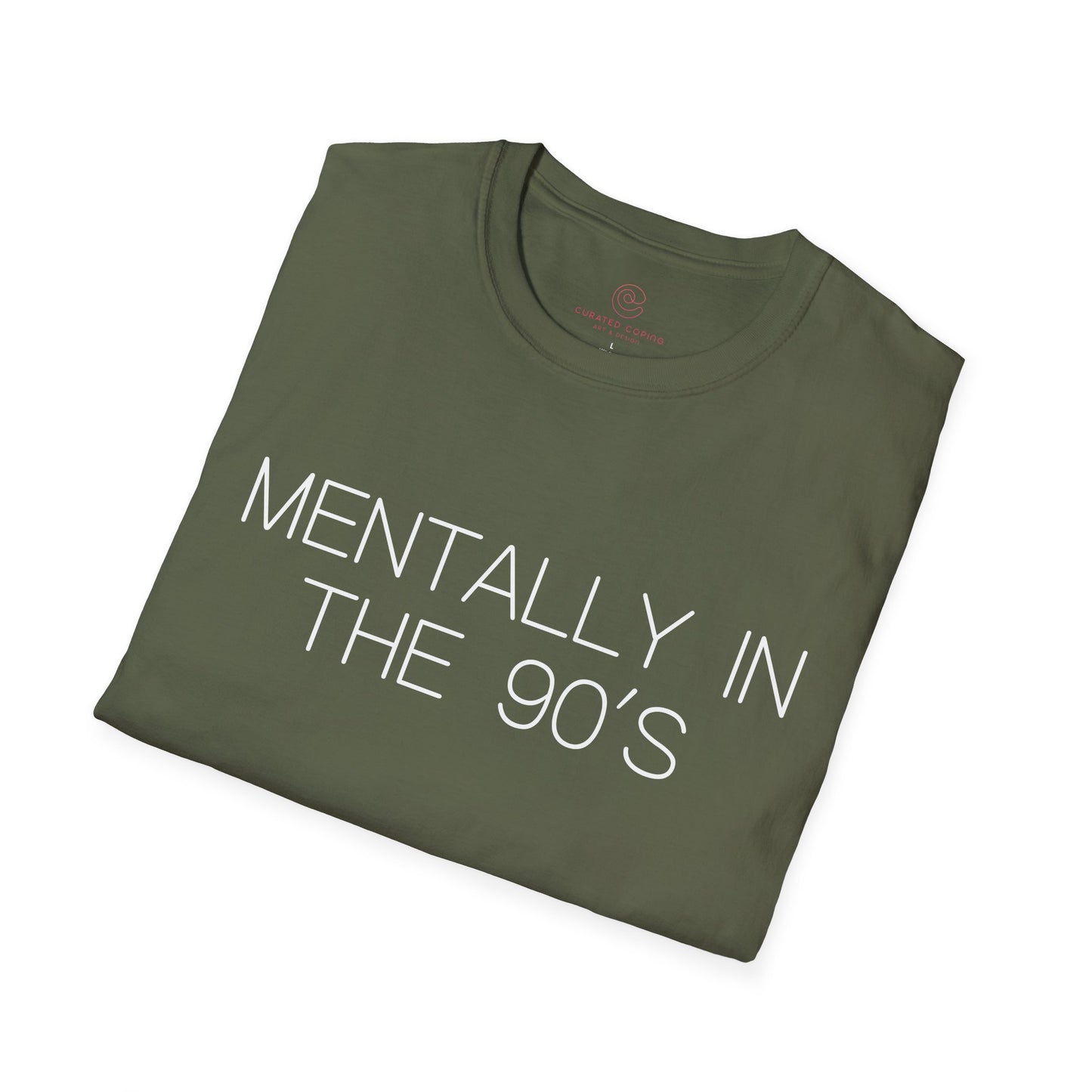 Mentally in the 90's Nostalgia T-Shirt, Mentally In The 90s Graphic Tee Retro Gift for Nostalgia Lovers