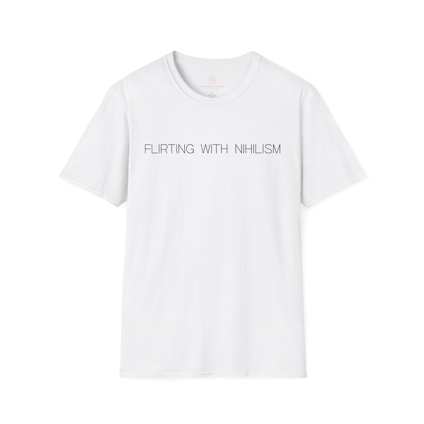 Flirting With Nihilism Graphic Tee Funny Gift for Dark Humor Lovers and Deep Thinkers