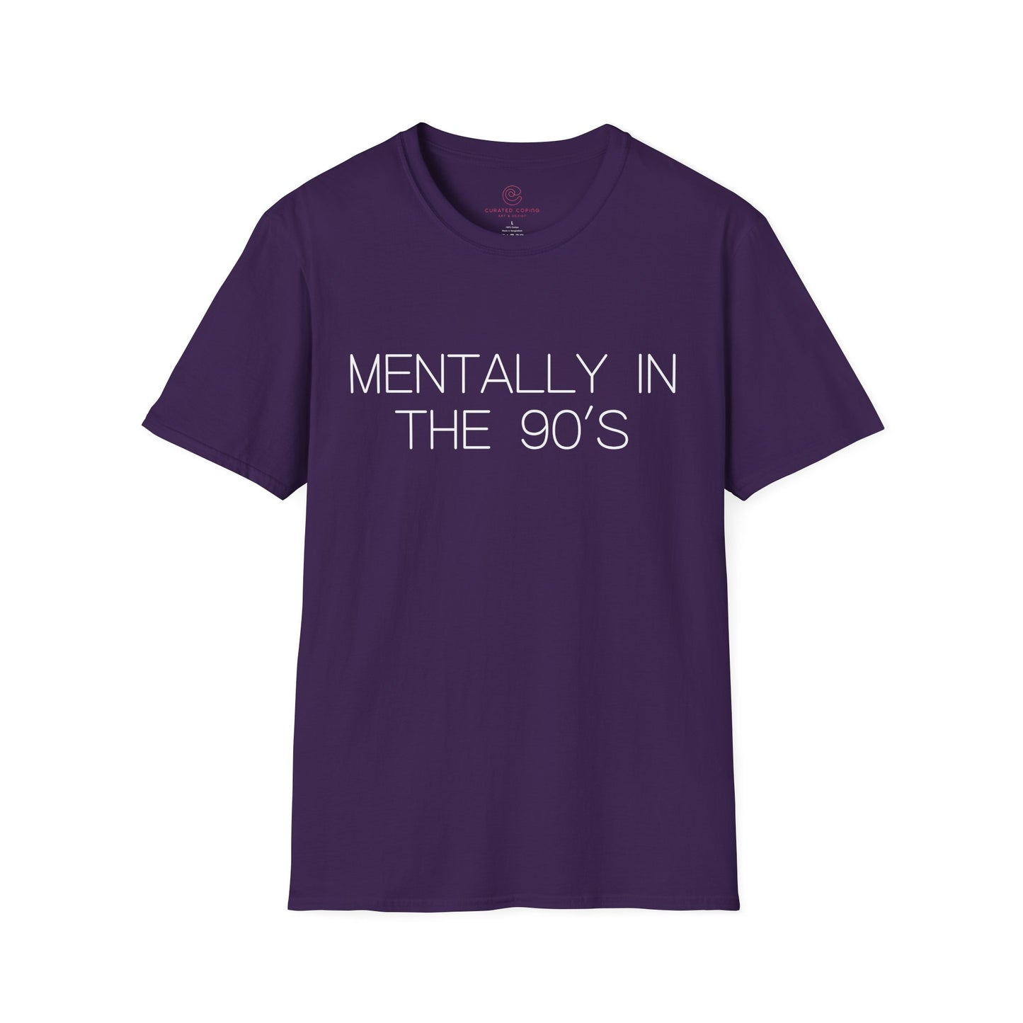 Mentally in the 90's Nostalgia T-Shirt, Mentally In The 90s Graphic Tee Retro Gift for Nostalgia Lovers
