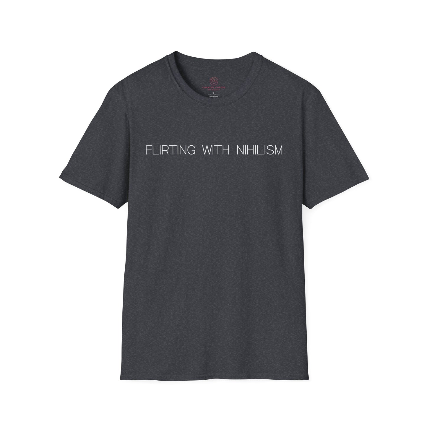 Flirting With Nihilism Graphic Tee Funny Gift for Dark Humor Lovers and Deep Thinkers