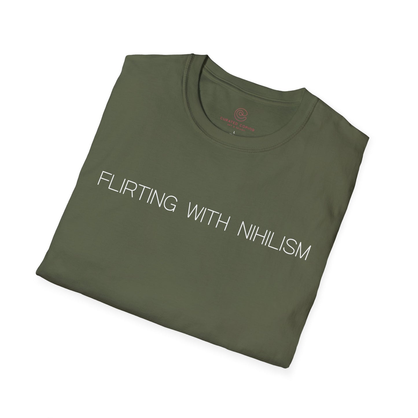 Flirting With Nihilism Graphic Tee Funny Gift for Dark Humor Lovers and Deep Thinkers