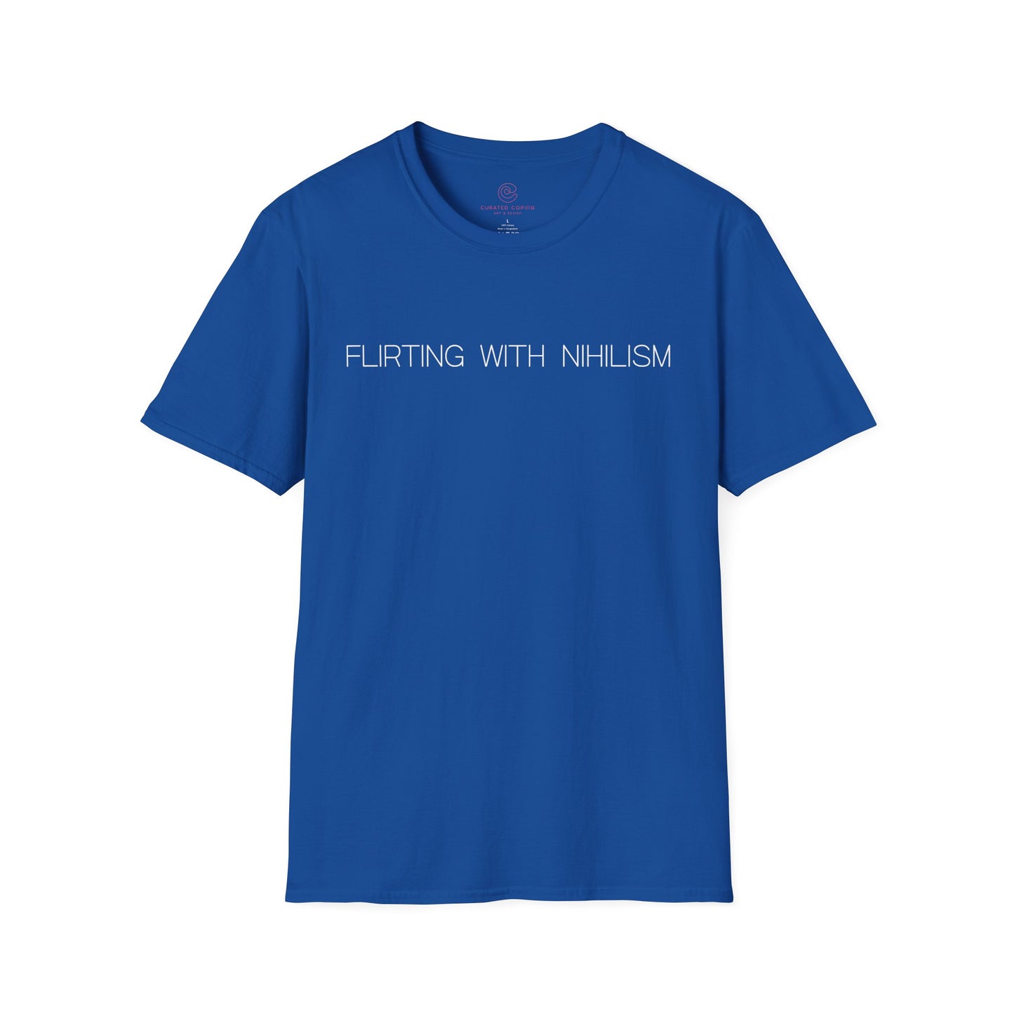Flirting With Nihilism Graphic Tee Funny Gift for Dark Humor Lovers and Deep Thinkers