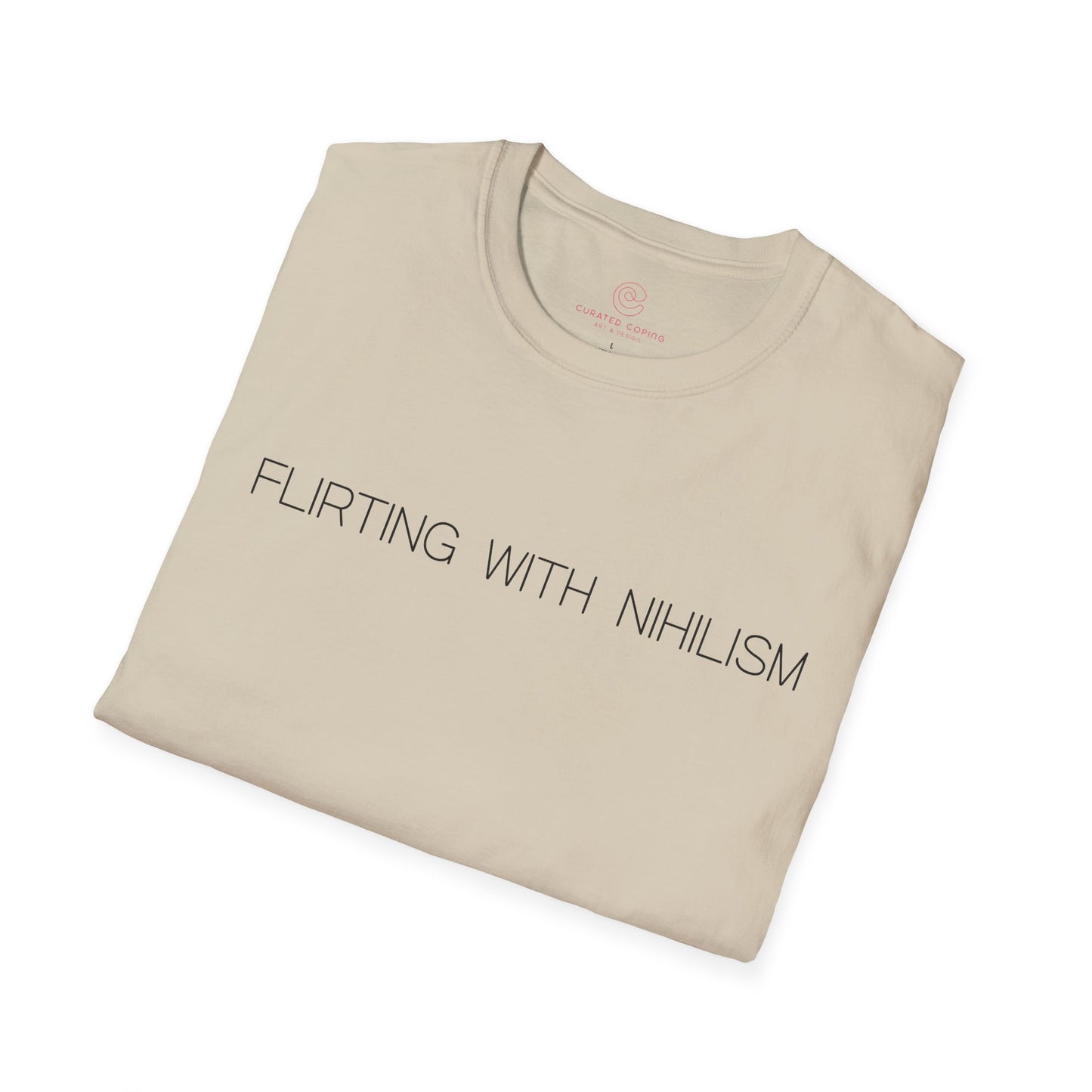 Flirting With Nihilism Graphic Tee Funny Gift for Dark Humor Lovers and Deep Thinkers