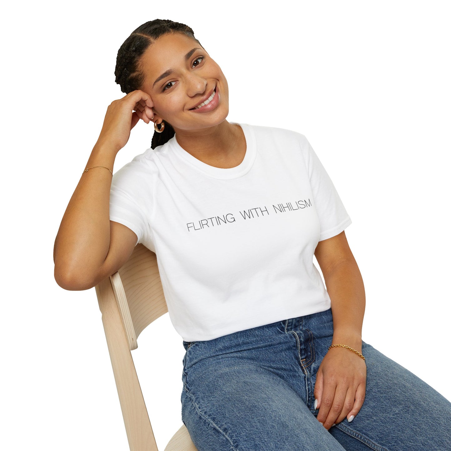 Flirting With Nihilism Graphic Tee Funny Gift for Dark Humor Lovers and Deep Thinkers