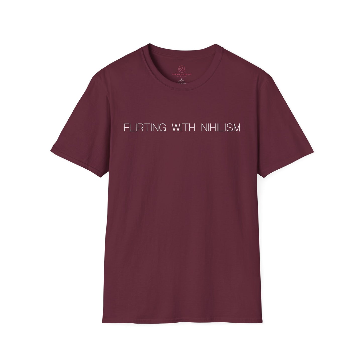 Flirting With Nihilism Graphic Tee Funny Gift for Dark Humor Lovers and Deep Thinkers