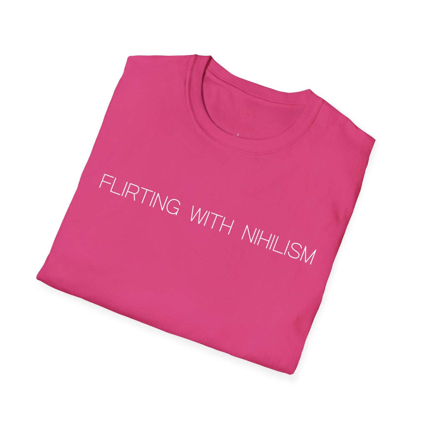 Flirting With Nihilism Graphic Tee Funny Gift for Dark Humor Lovers and Deep Thinkers