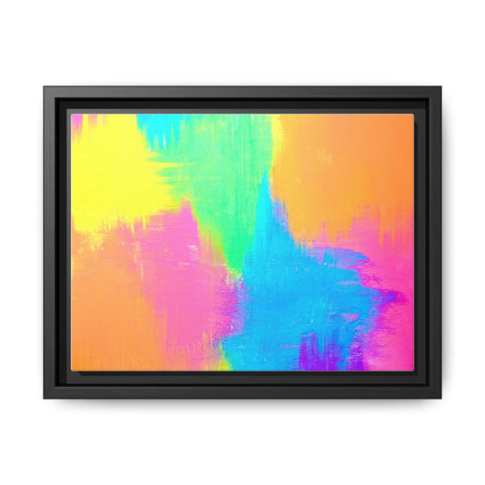 "Good Energy, pt. 1" Abstract Framed Canvas Art, Colorful Wall Decor, Modern Home Accent, Gallery Art, Contemporary Artwork