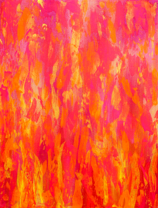 “Neon Reverie”, 8x10", Acrylic on canvas.