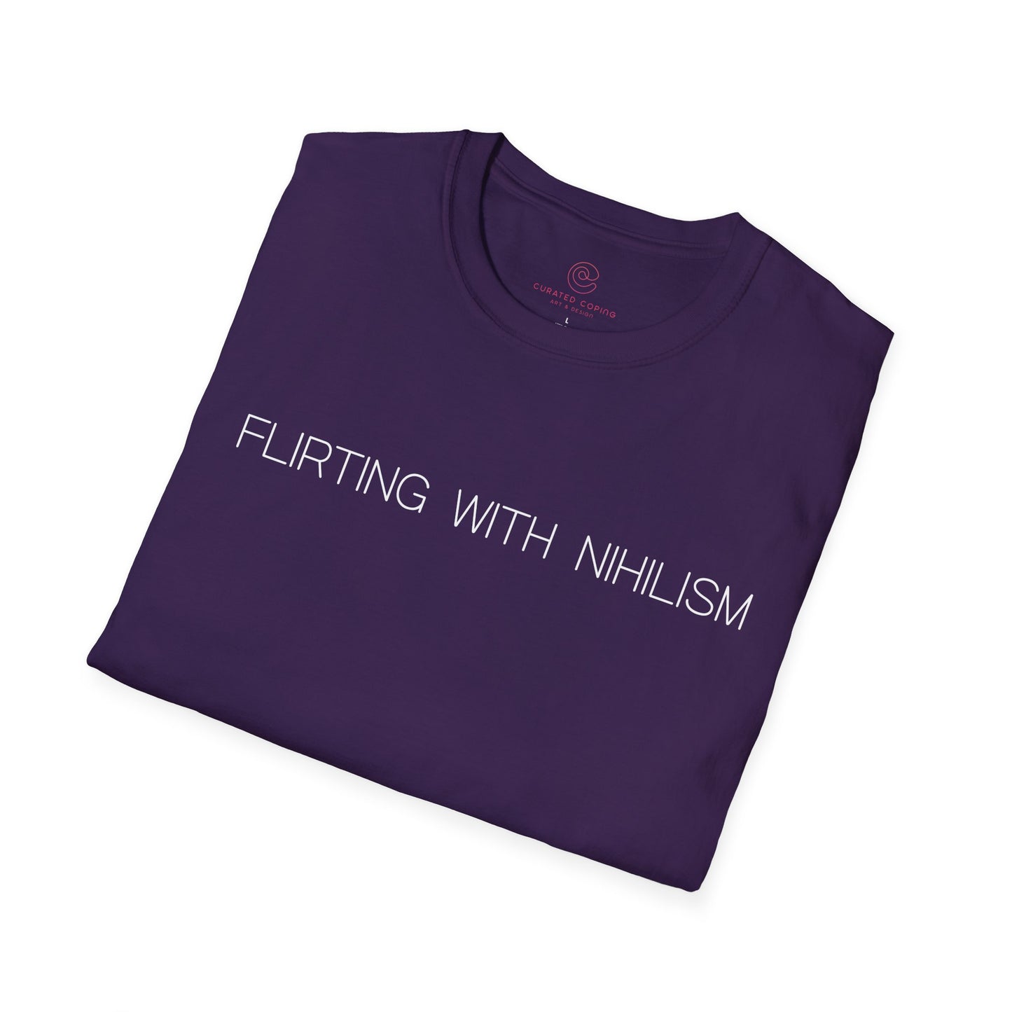 Flirting With Nihilism Graphic Tee Funny Gift for Dark Humor Lovers and Deep Thinkers