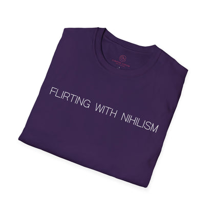 Flirting With Nihilism Graphic Tee Funny Gift for Dark Humor Lovers and Deep Thinkers