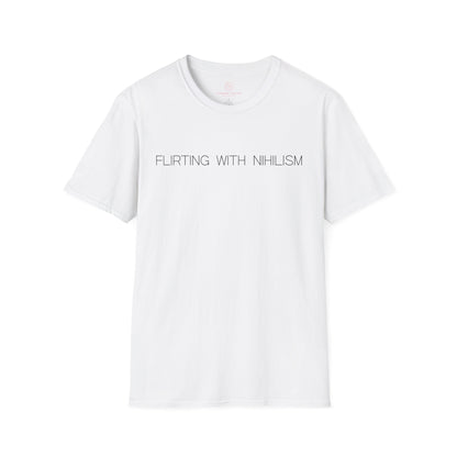 Flirting With Nihilism Graphic Tee Funny Gift for Dark Humor Lovers and Deep Thinkers