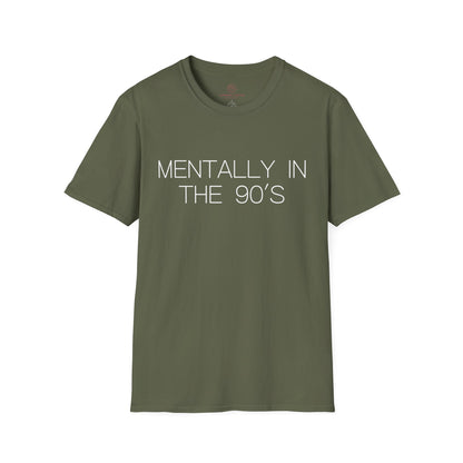 Mentally in the 90's Nostalgia T-Shirt, Mentally In The 90s Graphic Tee Retro Gift for Nostalgia Lovers