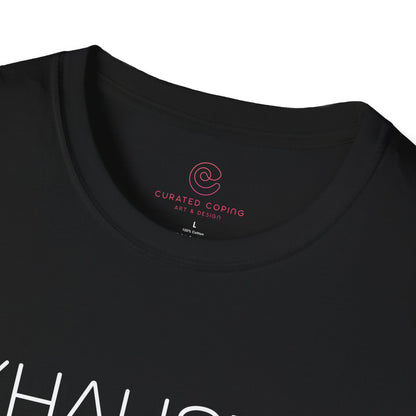 Exhausted Millennial Graphic Tee Funny Gift for Tired Adults and Coffee Lovers