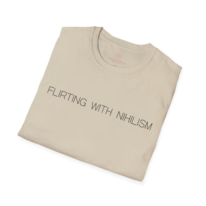 Flirting With Nihilism Graphic Tee Funny Gift for Dark Humor Lovers and Deep Thinkers