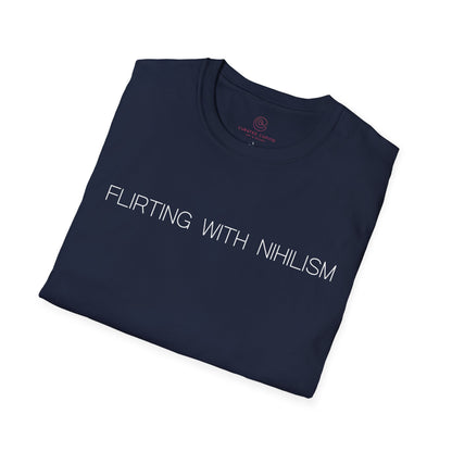Flirting With Nihilism Graphic Tee Funny Gift for Dark Humor Lovers and Deep Thinkers