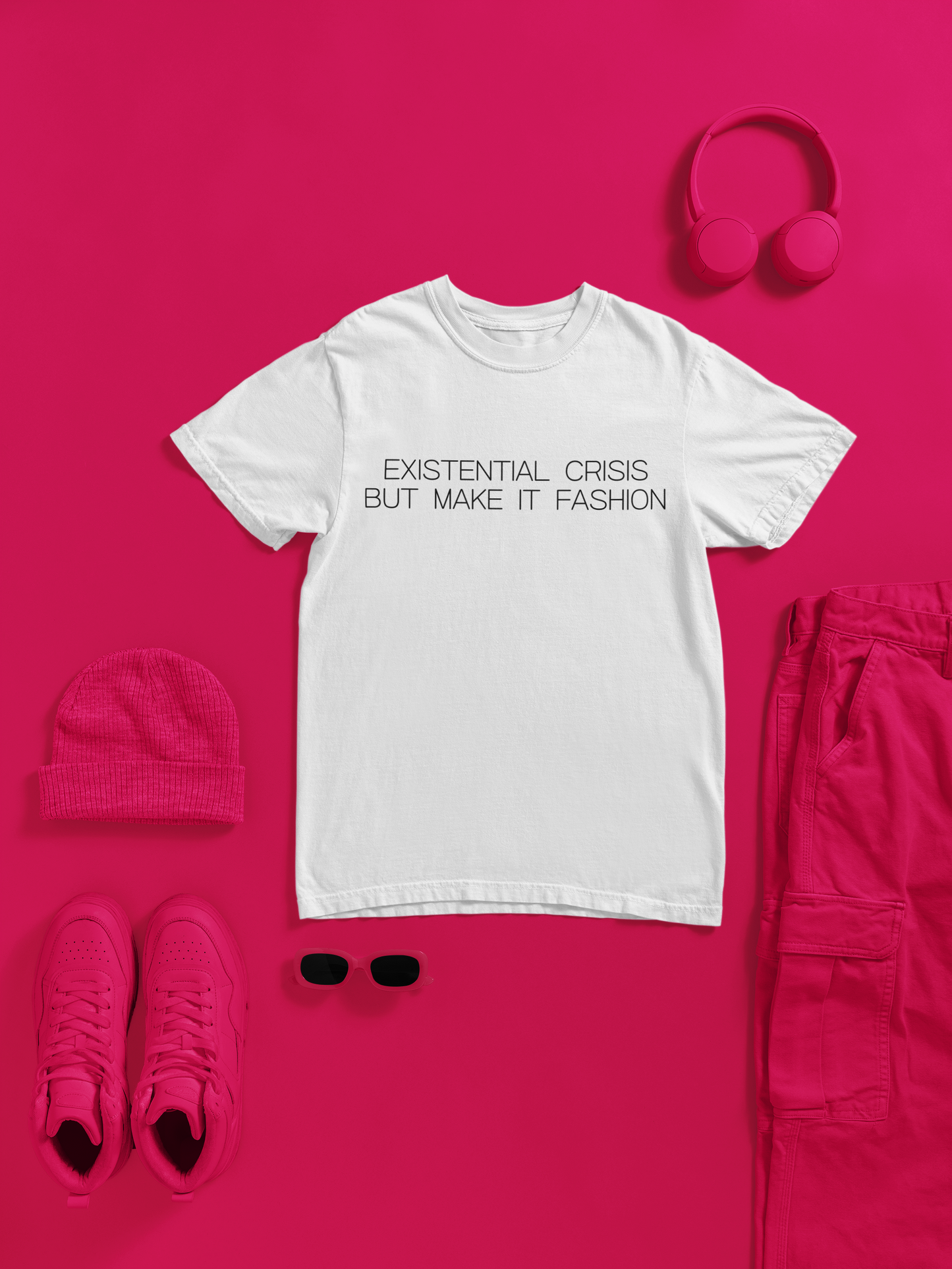 Existential Crisis But Make It Fashion Graphic Tee Trendy Gift for Dark Humor and Style Lovers